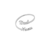 Anneau sobre pour femme Papa Maman Bague Personnalité Féminine Europe Et Amérique J'aime Maman Et Papa Bague. (A, A)