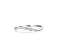 Anneau Strass Bague Argent Massif 999 Vague Réglable Mise à Niveau 3.0 pour Couple Femme Lesbienne Graduation Bijoux