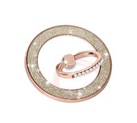 Anneau Support pour iPhone Magnétique et Rotatif Design Paillettes, Rose gold