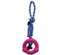 Trixie Jouet pour chien Denta Fun – Anneau sur corde en caoutchouc naturel Ø 12 cm/41 cm