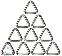 Anneau Triangulaire INOX 6mm x 50mm (Lot de 10) INOX