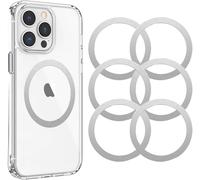 Anneau Universel 6 Pack, Anneau Convertisseur Pour Charge Sans-Fil, Compatible Avec Mag-Safe, Compatible Avec Iphone 14/14 Plus/14 Pro/14 Pro Max/13/12 Series, Galaxy S22-Argenté