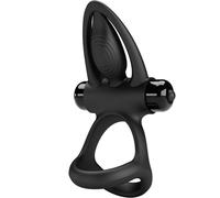Anneau Vibrant 10 Vibrations Silicone Noir