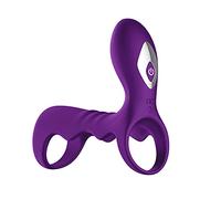 Anneau Vibrant Anneau Penis Vibr-Ant Homme Sexuel Couple,Penis Anneau Penien Vibr-Ant Vibromasseur Femme Clito-ridien Stimulateur COC Ring Jouets Sexuels adultes Silicone YDA2