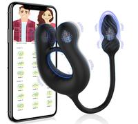 Anneau Vibrant Pénis Feminin Masculin Anneau Vibrant Anneau penien avec Anneau testiculaire pour Homme avec erection Plus,Double Anneau penien Rechargeable Clit?ris Vibrat?r YDA2