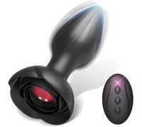 Anneau Vibrant Pénis Vibromasseur anal vibrant à deux moteurs pour hommes avec plug anal pour vibromasseurs anaux télécommandés KGQ1