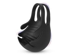 Anneau Vibrant Penis ，Anneau Víbrant pour Homme et Femme Telecommánde,Double Reglable Cockríng Silicone kki9