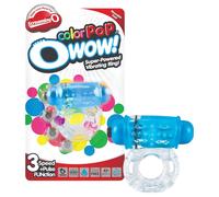 Anneau vibrant transparent-bleu