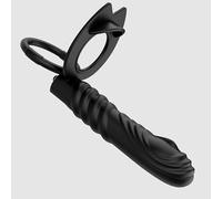 Annëàü VībròMássēur Anneau Penien Anneau Homme pour Couple Éjaculation Masculine Retardée double Anneau pénien rechargeable Clitōris vibrant no Vibration 66CL