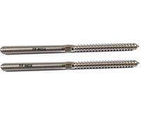 Anneaux 2 Filetages - Tige Filetée Ø 10mm + Filetée BOIS (Lot de 2) inox A4