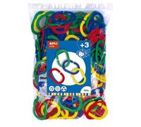 Anneaux à assembler - APLI Kids - 17486 - 160 pièces - Couleurs assorties - Mixte