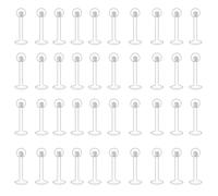 Anneaux à lèvres en acrylique transparent, 40/10 pièces, clous Monroe Labret, bijoux de perçage, Bioflex, oreille Tragus Helix, boucle d'oreille, retenue, bijoux cadeau