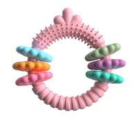 Anneaux à mâcher pour chiens - Jouet à mâcher en caoutchouc pour chien, dimension externe 16,0 x 13,0 x 3,0 plus poids net de 165,0 g, construction en caoutchouc naturel, anneau | pour chiots, anneaux