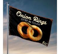 Anneaux à oignon pour décoration de bar de sport Best In Town! Drapeaux pour dortoirs, décorations de cour arrière (60 x 90 cm)