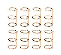 Anneaux à Reliure Réutilisables 3 Trous, Anneaux Métalliques Électrolytés, 3,8 x 2 cm - Repliables 300°, Maintien Jusqu'à 100 Feuilles, Idéal Pour Fiches et Cahiers DIY (Ou)