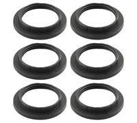 Anneaux adaptateurs d'abat-jour pour douille E27 - Matériau ignifuge OD 58 mm ID 40 mm pour éclairage de salle de bain et lavabo (noir)