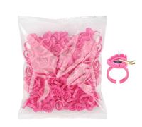 Anneaux adhésifs pour extensions de cils-100 morceaux d'anneaux d'autocollants de colle de luxe en plastique, stable et réglable pour les artistes de cils | Coupe adhésive facilement fan-out pour les