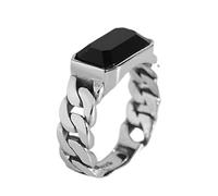 Anneaux ajustables ouverts en argent sterling en argent sterling, chaîne rétro, chaîne rétro incravée de bijoux de bande en pierre en pierre noire rectangulaire pour le dîner de mariage.