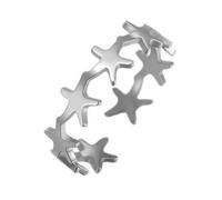 Anneaux anneaux réglables forme d ' étoile bijoux de doigt Texture en acier inoxydable adapté amoureux de la mode présent cerceau étoile moderne