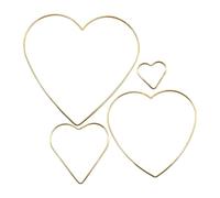 Anneaux attrape-rêves - 4 pièces - Décoration lune dorée - Attrape-rêves de Noël - Cercles métalliques - Pour mariage, fête, maison, extérieur, projet d'art - Adultes, adolescents