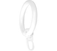 Anneaux avec crochet blanc Ø40mm, pour tringles à rideaux jusqu'à 28mm (set de 30)