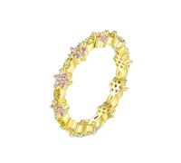 Anneaux Bague Femme Alliance 18 Carats Or Améthyste avec Une Pierre Précieuse en Forme de Fleur Taille Lesbienne pour Tante Saint-Valentin Bijoux