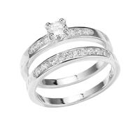 Anneaux Bagues Set Ring Female Light High End Ring Accessoires Pinces Bijoux (GD1, A)