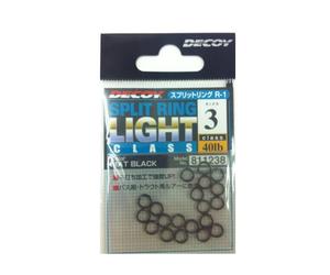 anneaux brises decoy split ring - pack nº3 - light noir - 40 lbs