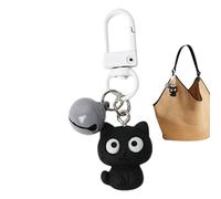 Anneaux clés pour Chat - Pendentif Chaton Mignon, Charme Attrape-Yeux, Accessoire Porte-clés Polyvalent | Décoration de Sac élégante, métallique Parfait pour Les clés de Voiture, Les