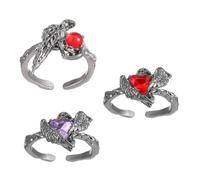 Anneaux créatifs en forme d'épines et de corbeaux robustes pour plus de durabilité et de brillance - Ouverture réglable