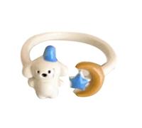 Anneaux d ' animaux de dessin animé, jolis modèles de chats et de chiens, accessoire de bijoux en alliage pour un usage quotidien ou des occasions spéciales, bijoux en alliage de chats de dessin animé