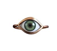 Anneaux d ' expression émotionnelle modernes avec œil 3D et détails de déchirure, accessoire en résine de mode, pour les amateurs de bijoux, cerceau pour les yeux qui pleurent