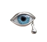 Anneaux d ' expression émotionnelle modernes avec œil 3D et détails de déchirure, accessoire en résine de mode, pour les amateurs de bijoux, cerceau pour les yeux qui pleurent