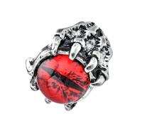 Anneaux d ' ouverture réglables en forme d ' oeil de démon de patte de loup, pour les fêtes de festival, bijoux de doigt à Texture en alliage, anneaux de patte de loup à usage quotidien