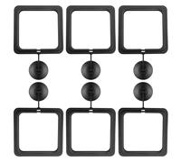 Anneaux d'alimentation pour aquarium carré/rond Black Square | Mangeoire flottante avec ventouse, pour aquarium, accessoire d'élevage de plantes