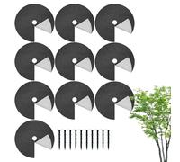 Anneaux D'arbre De Jardinage,Couverture De Anneau De Paillis Pour Avec Des Clous De Terre | Barrière De Couverture De De - Pour Jardin Paysage Extérieur Pelouse Barrière Fat