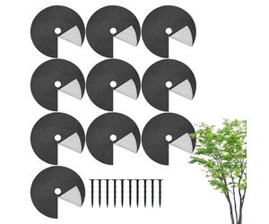 Anneaux D'arbre De Jardinage,Couverture De Anneau De Paillis Pour Avec Des Clous De Terre | Barrière De Couverture De De - Pour Jardin Paysage Extérieur Pelouse Barrière Fat