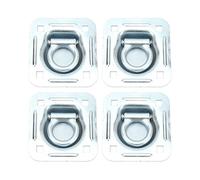 Anneaux D'arrimage en D Encastrés, Ancrages D'arrimage Robustes à Montage encastré pour Remorques de Fourgonnettes, 4 Pièces pour Une Ouverture et Un Retrait Pratiques des Rabats de Sol