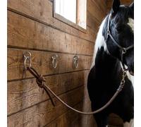 Anneaux d'attelage pour chevaux avec vis à œil 3 pcs argenté acier vidaXL