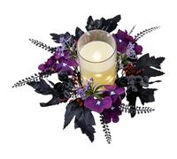 Anneaux de bougie d'Halloween - Petite couronne bohème | Bougeoir pilier pour Halloween, mariage, centre de table, décoration de table pour réunions de famille