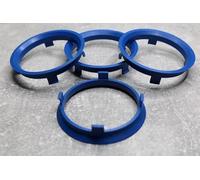 Anneaux de centrage - Anneaux d'écartement - 71,6 mm x 66,6 mm - Bleu - Pour jantes en aluminium