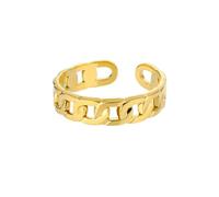 Anneaux De Chaîne À Maillons Cubains Pour Femmes En Acier Inoxydable Ouvert Gothique Or Couleur Bague Hommes Esthétique Bijoux De Mariage Cadeau anillos mujer