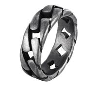 Anneaux de chaîne de en acier titane, bijoux avec Structure creuse respirante, ajustement sécurisé pour les Couples, bijoux sur le thème de la