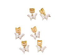 Anneaux de cheveux creux en alliage, 60 pièces, avec pendentifs élégants forme papillon, accessoires Loc bijoux for tresses Pour Dreadlocks