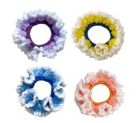 Anneaux de Cheveux Tricotés à Main en Laine 4 Pièces Couleur Aléatoire
