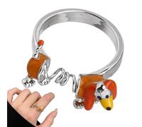 Anneaux de chien de chiot, anneaux d'animaux mignons pour les adolescentes,Anneaux drôles amoureux des animaux de compagnie - de doigts décoratifs de dessins animés pour les familles amicales