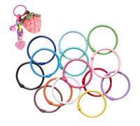 Anneaux de classeur de 100pcs, 1, 18 pouce petite bague liant en feuilles en vrac en métal coloré pour les fiches, la maison, l'école, le bureau