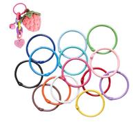 Anneaux de classeur de 100pcs, 1, 18 pouce petite bague liant en feuilles en vrac en métal coloré pour les fiches, maison, école, livre bureau