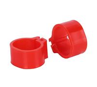 Anneaux de Clip de jambe de volaille rouge, 200 pièces, en plastique, identification des Pigeons, outil d'entraînement réutilisable sans marquage de mots, ensemble de bandes (10mm red wordless ring)