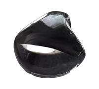 Anneaux de cocktail en résine scintillante avec revêtement intérieur brillant, 8 tailles, ajustement réglable, accessoire tendance pour les fêtes et un usage quotidien, nacré blanc, noir, vert, taille